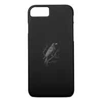 Crow, F-Caw-F Funny Bird Moon Gothic Adult Humor T iPhone 8/7 Case