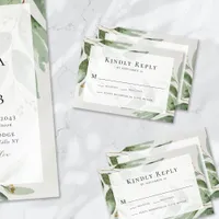 Eucalyptus Wedding RSVP Card