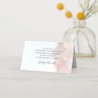 Pink Rose Quartz Wedding Charity Favors Place Card