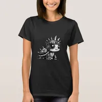 Whimsigoth Cyborg Turtle Vintage Art Design Classi T-Shirt
