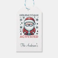 Personalized Holiday Calm Santa  Gift Tags