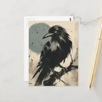 A beautiful Crow Postcard