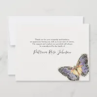 Vintage Butterfly Funeral Memorial Thank You