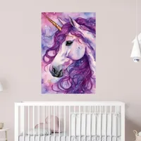 Unicorn Purple Mane Poster