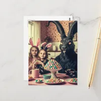 Horror at the Easter Table Postcard