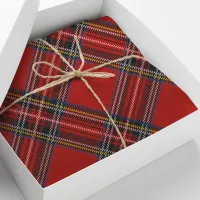 Tartan Plaid Red Christmas Tissue Paper