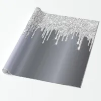 Silver Christmas Xmas Wrapping Paper