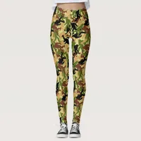 Camouflage Bigfoot Patterned Leggings