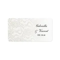 White Lace Wedding Favor Tag