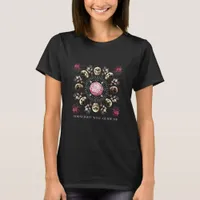 Moonlight Will Guide Me Skulls and Flowers T-Shirt