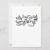 Eat Drink And Be Scary Casual Simple Holiday Card