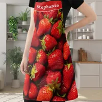 Strawberries Red Berries Fresh Fruit Personalized Apron