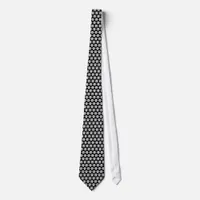 Hexagon Black & White Pattern Fashion neck Tie