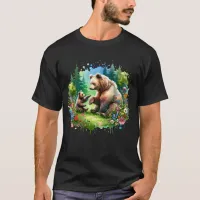 Cute Watercolor Bear and Cub T-Shirt