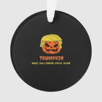 Trumpkin Make Halloween Great Again Short Funny Ha Ornament