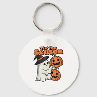 Tis The Season Halloween Costume Witch Hat Keychain
