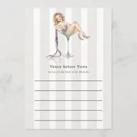 Veuve Before Vows Champagne Cocktail Bridal Shower Advice Card