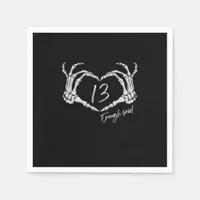 Heart Skeleton Hand Classic Napkins
