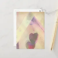 Bird House Heart Abstract Postcard