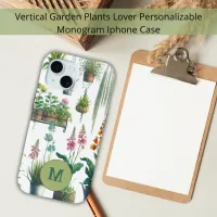 Vertical Garden Plants Lover Monogram  iPhone 15 Case