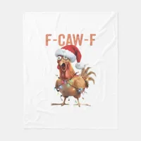 Merry Christmas F Caw F Retro Cool Design Fleece Blanket