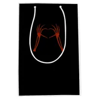 Skeleton Hands Heart Sign Costume Funny Halloween  Medium Gift Bag