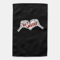 Get Wrecked Skeleton Hand Heart Classic Garden Flag