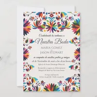 Otomi Tenangos Fiesta Folk Art Spanish Wedding Invitation