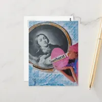 Outburst Messy Mixed Media Collage Postcard