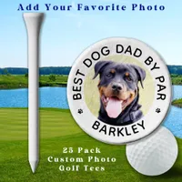 Custom DOG Photo Best DAD By Par Personalized Golf Tees
