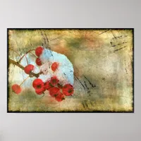 Berry Cold Grunge Poster