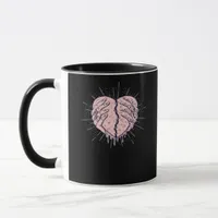 Skeleton Hand With Heart Gentle Expression Mug