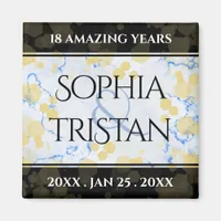 Elegant 18th Porcelain Wedding Anniversary Magnet
