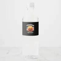Trumpkin Funny Pumpkin Pie Pun Usa Liberals Hallow Water Bottle Label