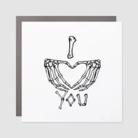 Skeleton Hands Making A Heart Subtle Expression Car Magnet