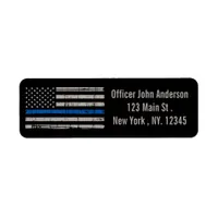Thin Blue Line - American Flag USA Blue - Police Label