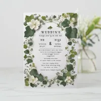 Elegant Ivy Wedding Table Plan and Invitations