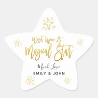 Wish Upon A Magical Star Gold Script Stars Names Star Sticker