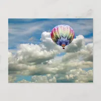 Postcard - Hot air balloon in clouds