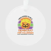 Going To A Democrat For Halloween Funny Trumpkin Ornament