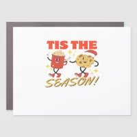 Tis The Season Christmas Retro Characters Car Magnet