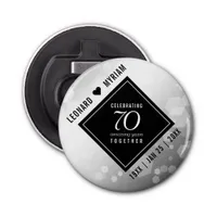 Elegant 70th Platinum Wedding Anniversary Bottle Opener