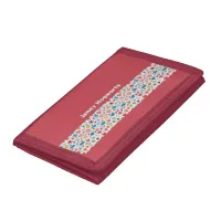 Crayon Pastel Heart & Flowers Trifold Wallet