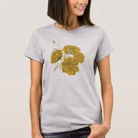 Yellow Minimalist Flowers T-Shirt