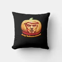 Trumpkin Scary Halloween Pumpkin Best Art Design C Throw Pillow