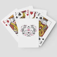 Skeleton Heart Hands Classic Viral Poker Cards