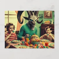 Dark Easter Vintage Candy Supper Horror Postcard