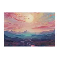*~* AP93 Dreamscape Sunset Mountains Landscape Acrylic Print