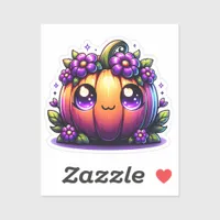 Cute Chibi Happy Halloween Pumpkin  Sticker