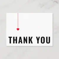 Minimalist Black and White Business Thank You Card